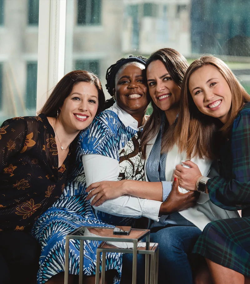 coll group of smiling women