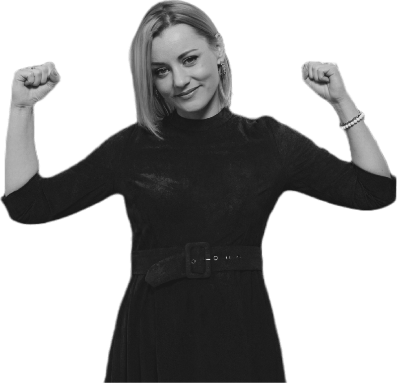 women standing with strong pose