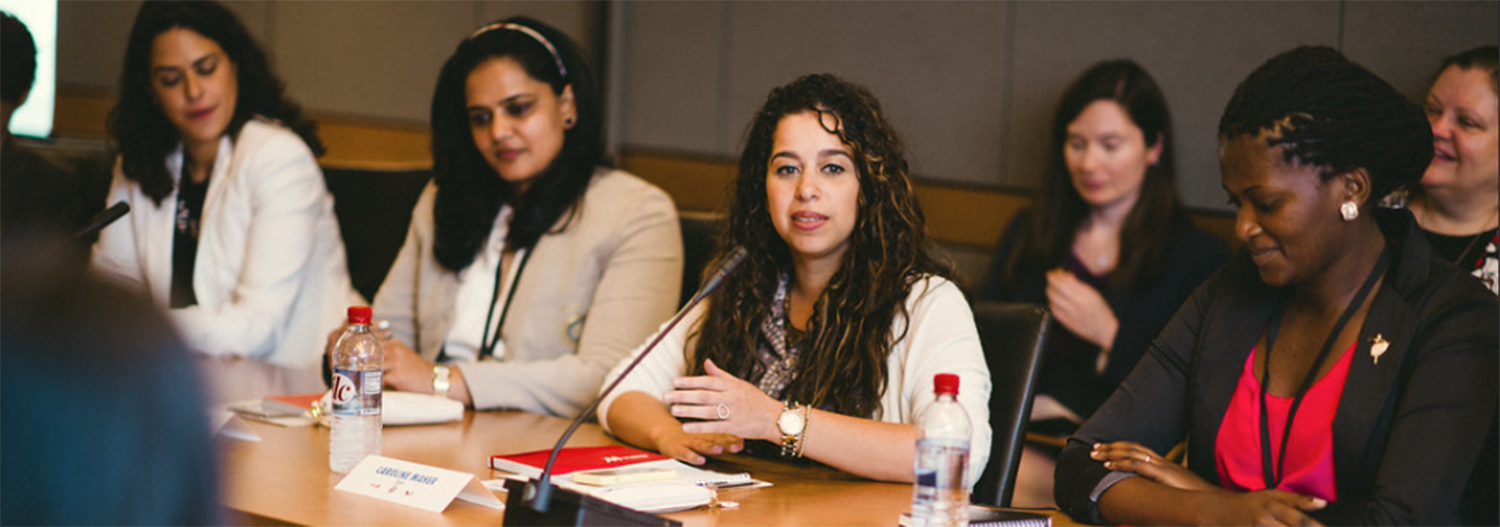 maher group of women testifying in a hearing